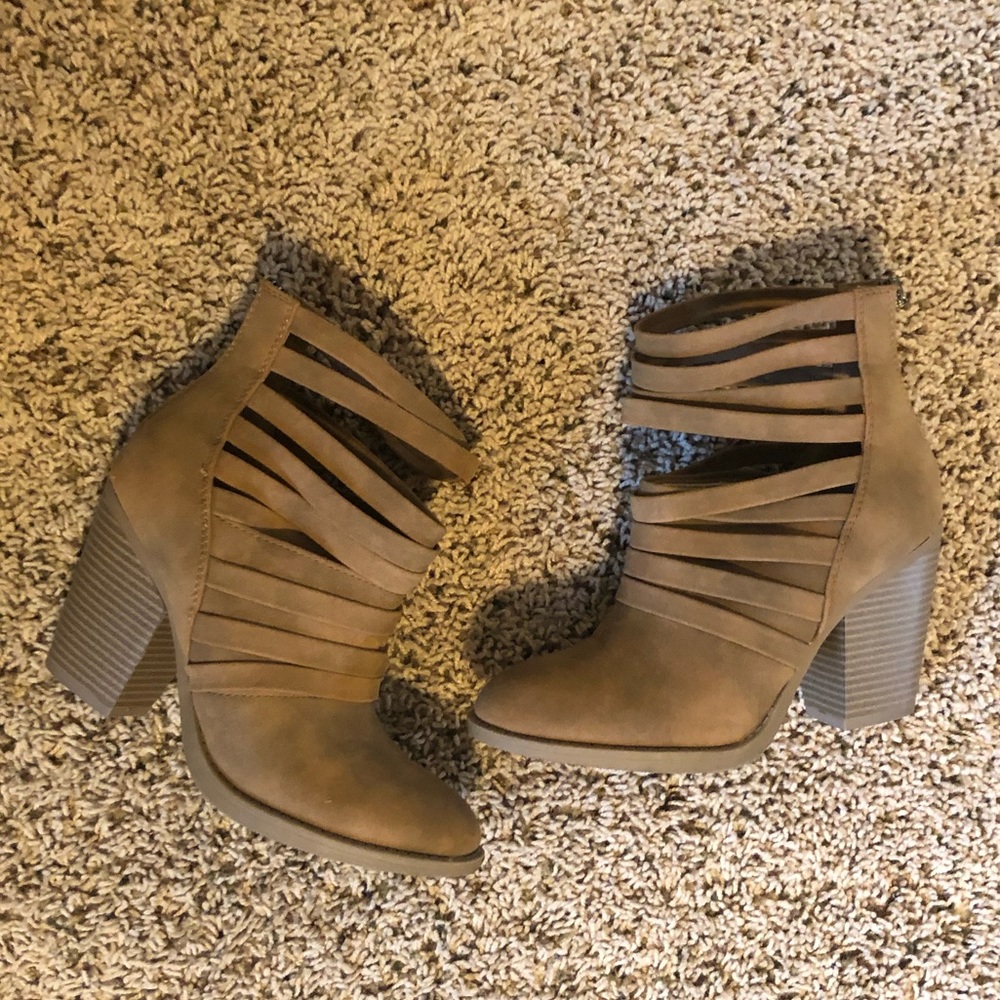 Brown ankle booties